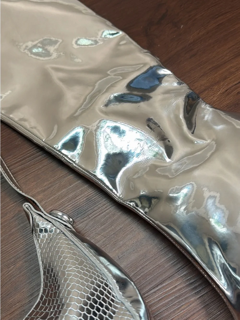 Metallic Solver Knee Boots